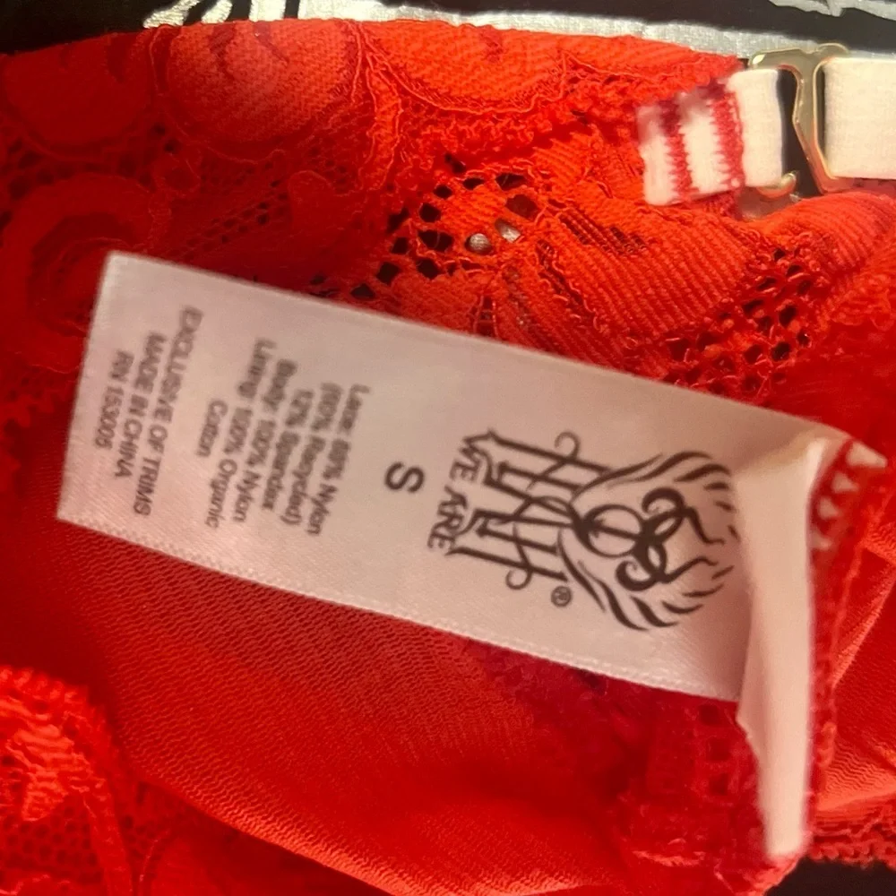 We Are Hah! | sz small NWOT | Cheap n Cheerful sexy siren red lacy bodysuit​